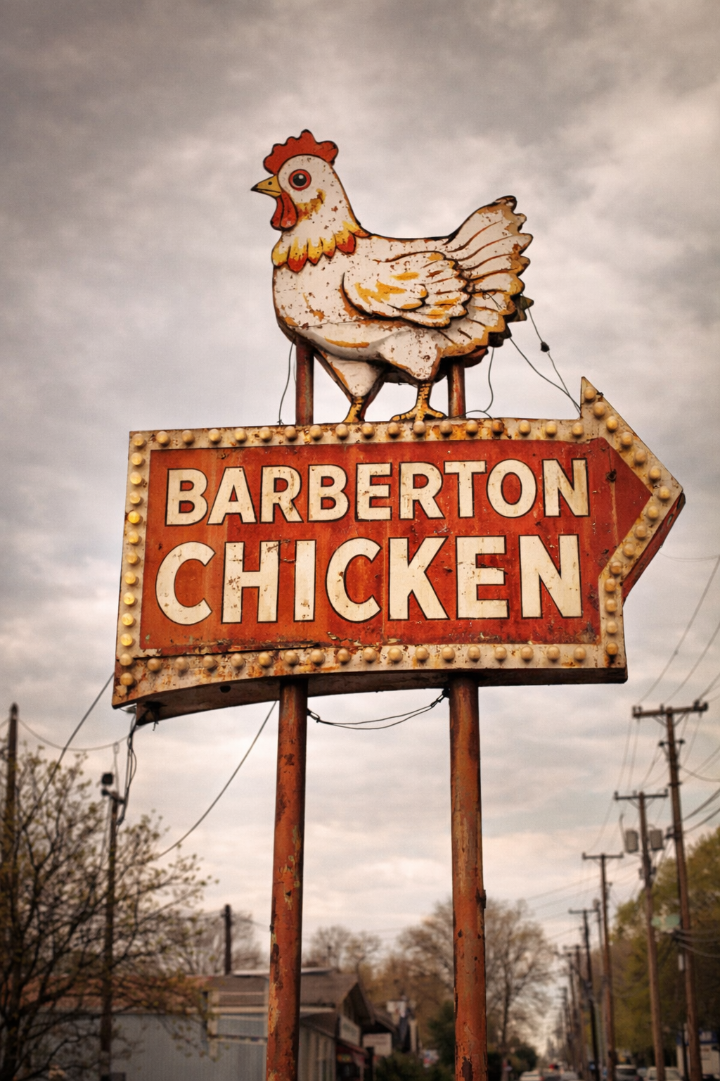 Vintage Barberton Chicken sign